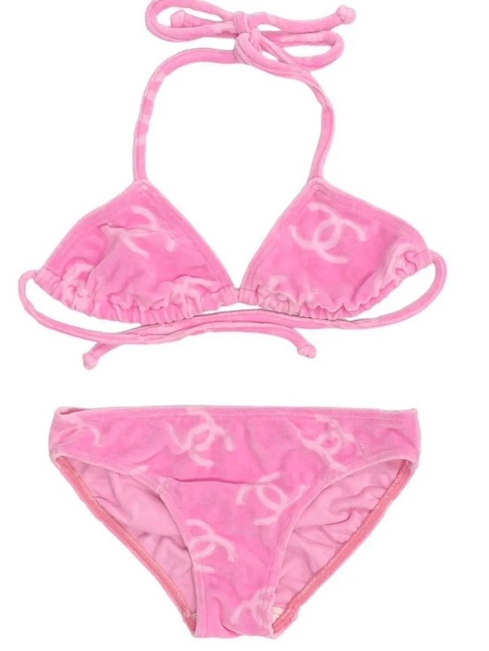 None Other - Pink Chanel Bikini 👙 with Wrap